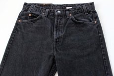 画像2: 90s USA製 Levi'sリーバイス 517 ブラック デニムパンツ w33 L32★ブーツカット (2)