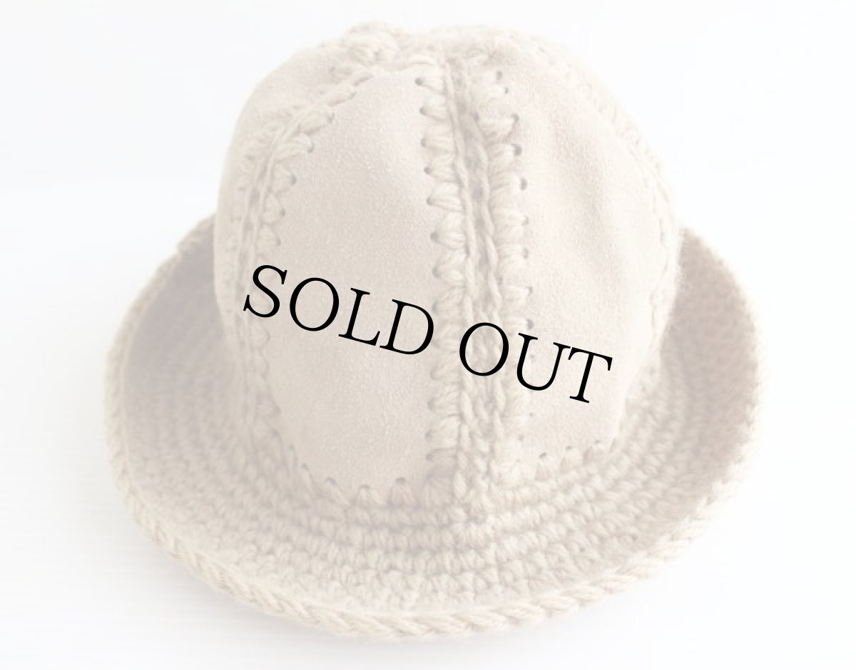 画像2: J.CREW スエードレザー×ニット キャップ (2)