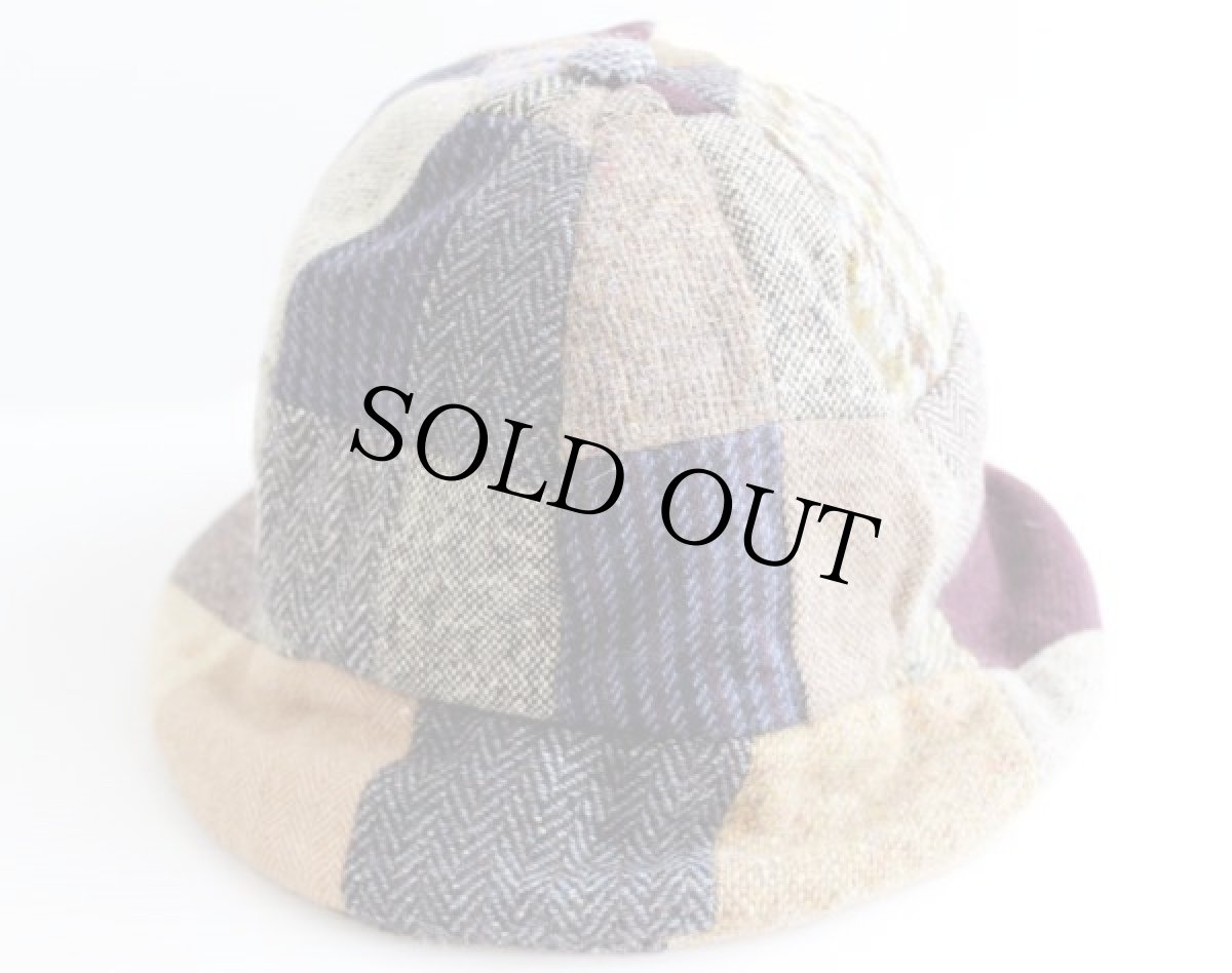 画像2: アイルランド製 Hanna Hats パッチワーク ツイード ウールハット L (2)