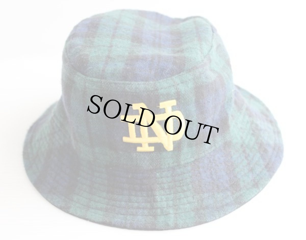 画像2: USA製 NOTRE DAME ブラックウォッチ タータンチェック ウールハット M  (2)