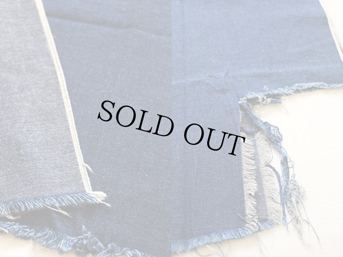 画像2: ビンテージ 耳付き インディゴ デニム 生地 (2)