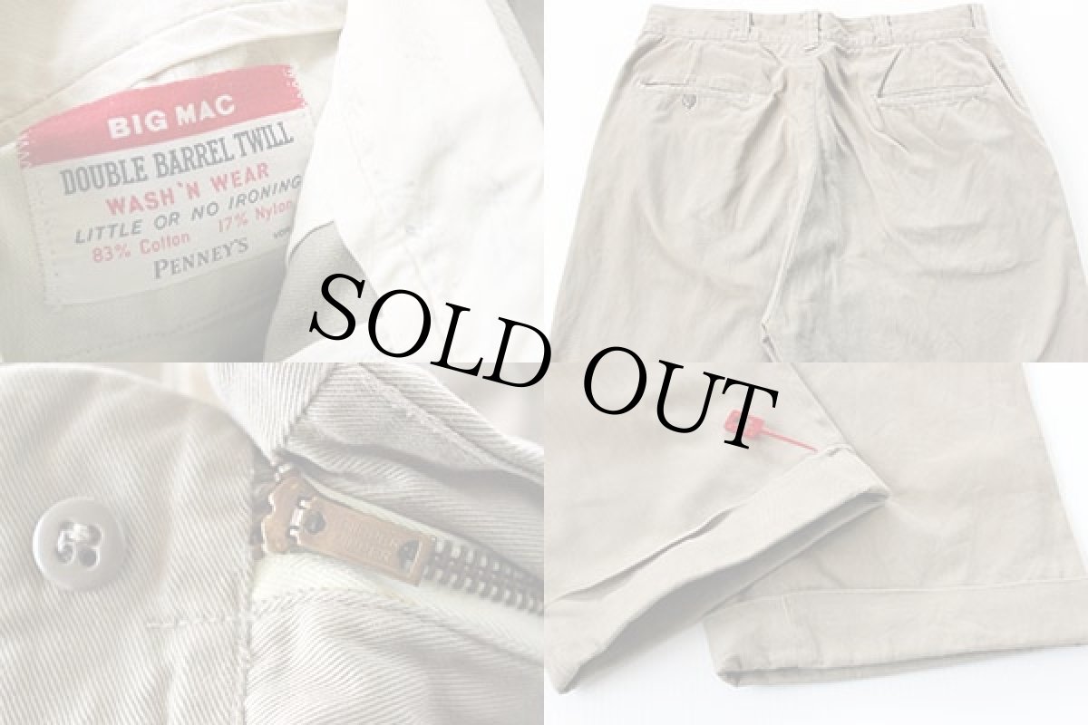 画像3: 60s PENNEY'S BIGMACビッグマック ワークパンツ カーキ w35 (3)