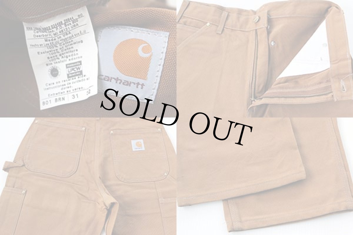 画像4: デッドストック★90s USA製 carharttカーハート ダック地 ダブルニー ペインターパンツ (4)