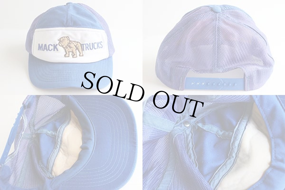 画像3: 80s MACK TRUCKS マックトラック メッシュキャップ 青×白 (3)
