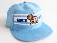 画像1: 80s USA製 MACK TRUCKS メッシュキャップ 水色×白 (1)
