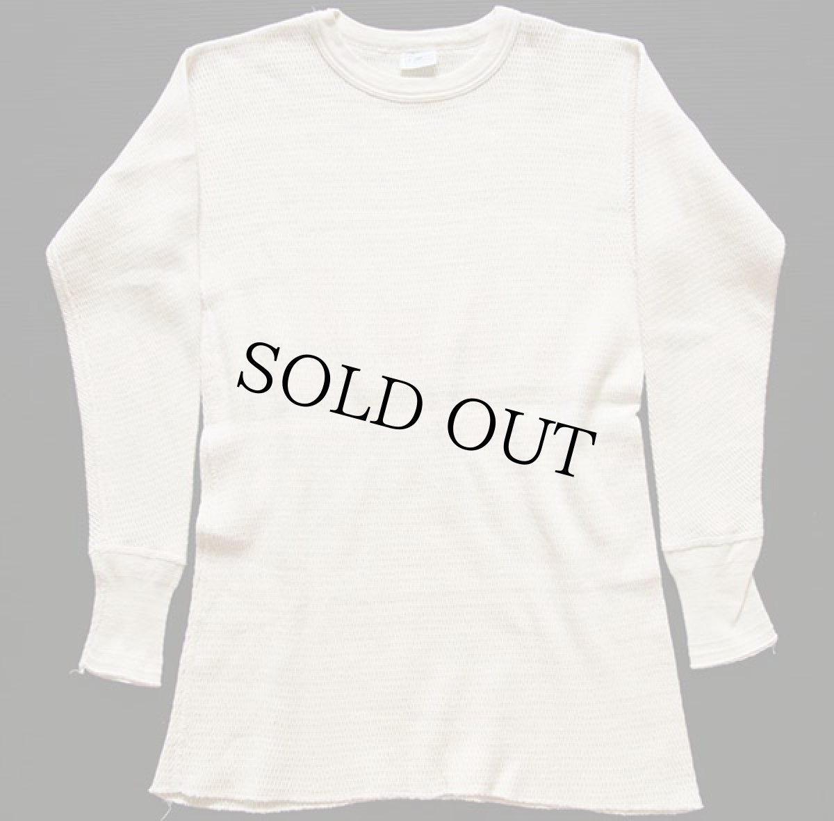 画像2: 60s MONTGOMERY WARD BRENT コットン サーマルシャツ L (2)