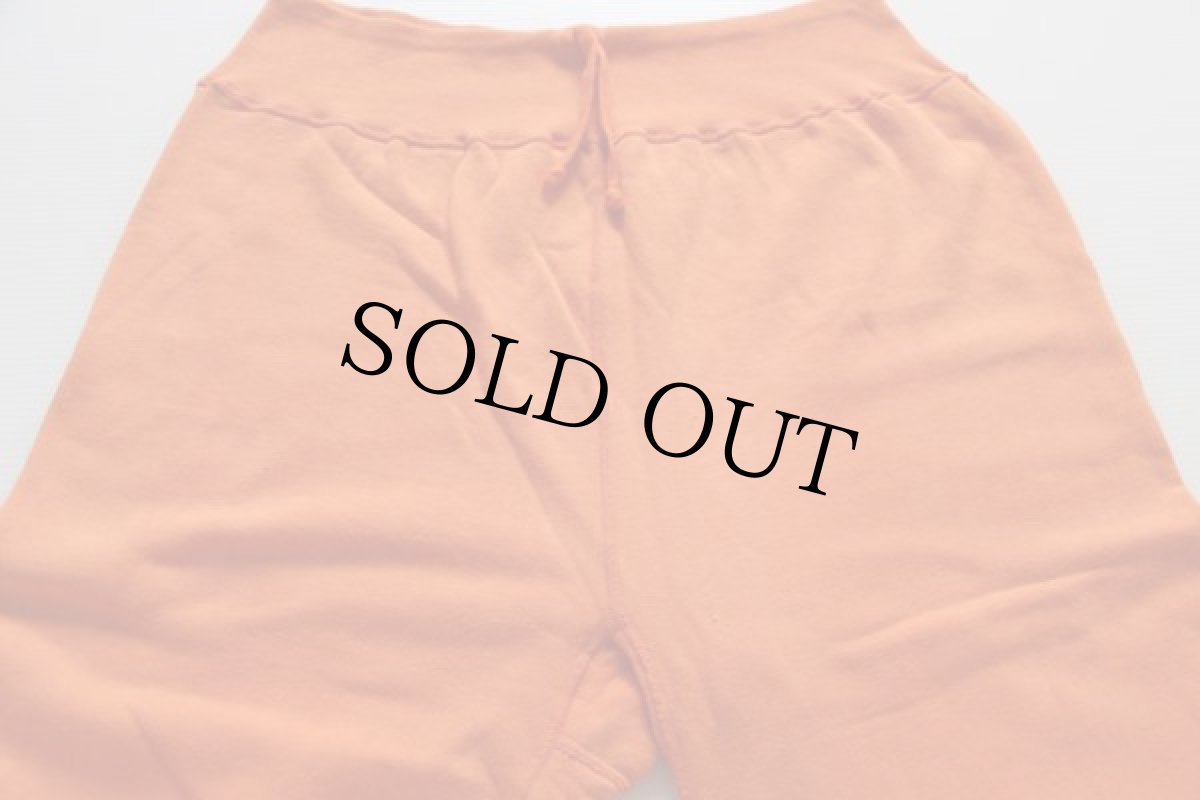 画像2: 50s UNKNOWN リブ長 コットン スウェットパンツ オレンジ L (2)