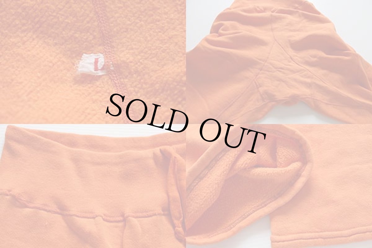 画像3: 50s UNKNOWN リブ長 コットン スウェットパンツ オレンジ L (3)