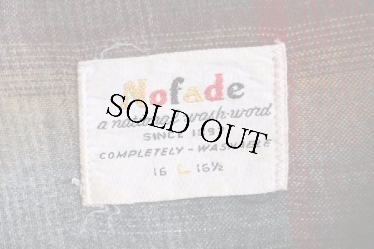 画像4: 60s Nofade オンブレチェック レーヨンシャツ L (4)