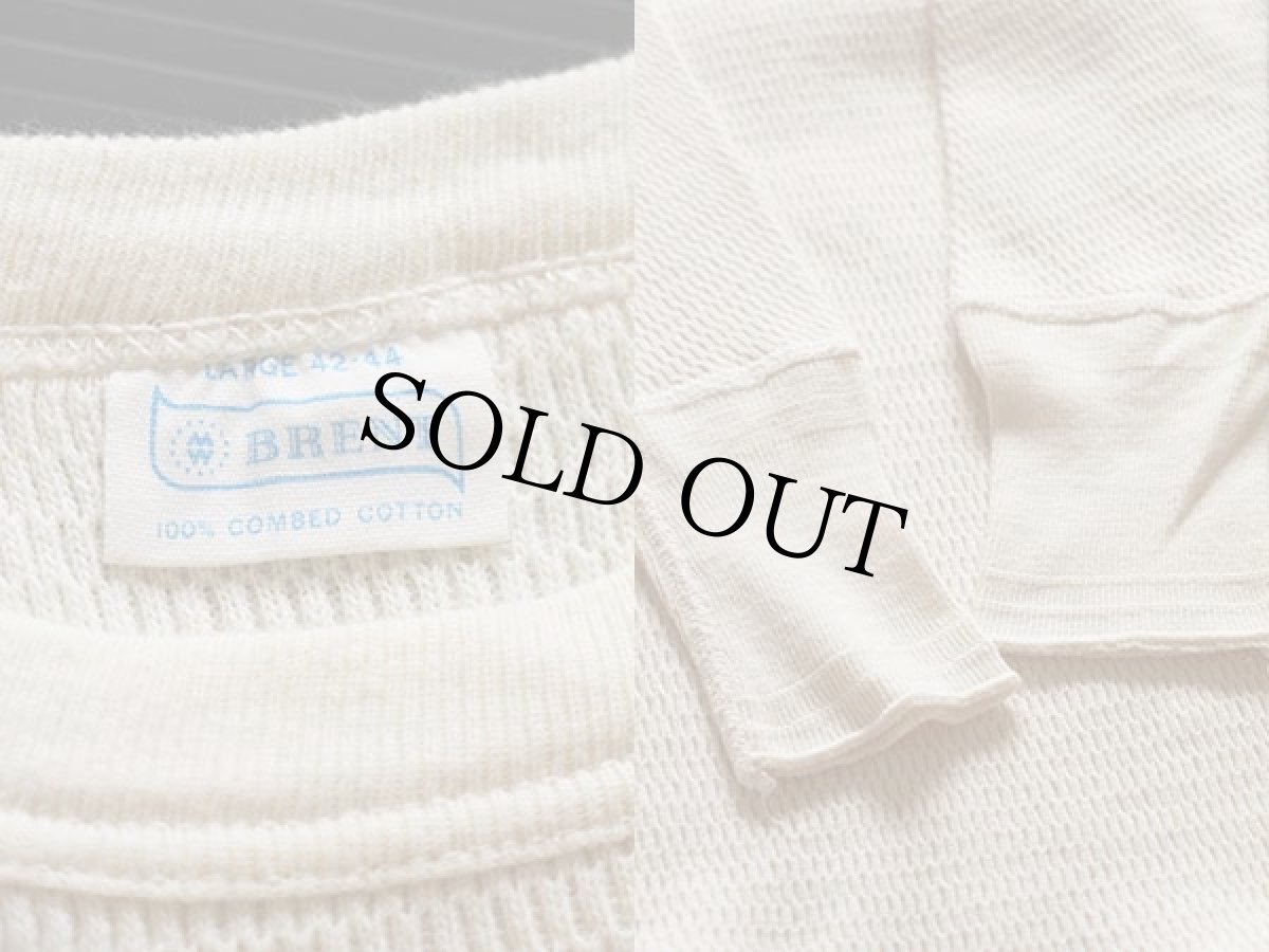 画像3: 60s MONTGOMERY WARD BRENT コットン サーマルシャツ L (3)