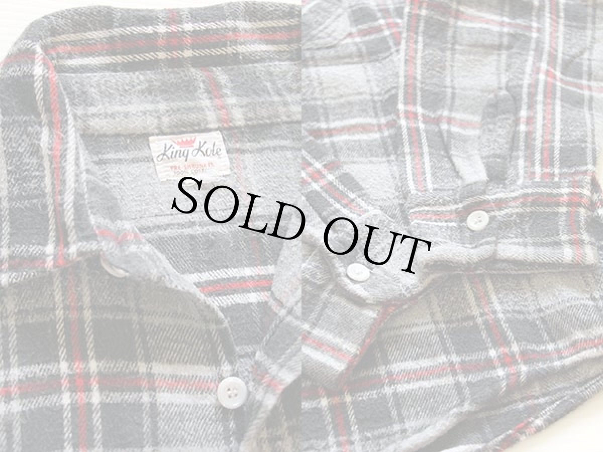 画像3: 60s King Kole チェック コットン フランネルシャツ (3)