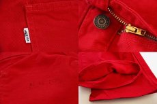 画像3: 70s LEVI'Sリーバイス BIGE ベルボトム コットンツイルパンツ 赤 (3)