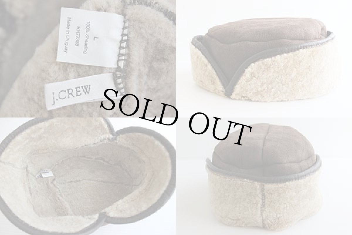 画像4: 00s J.CREW シアリング キャップ 焦げ茶 L (4)