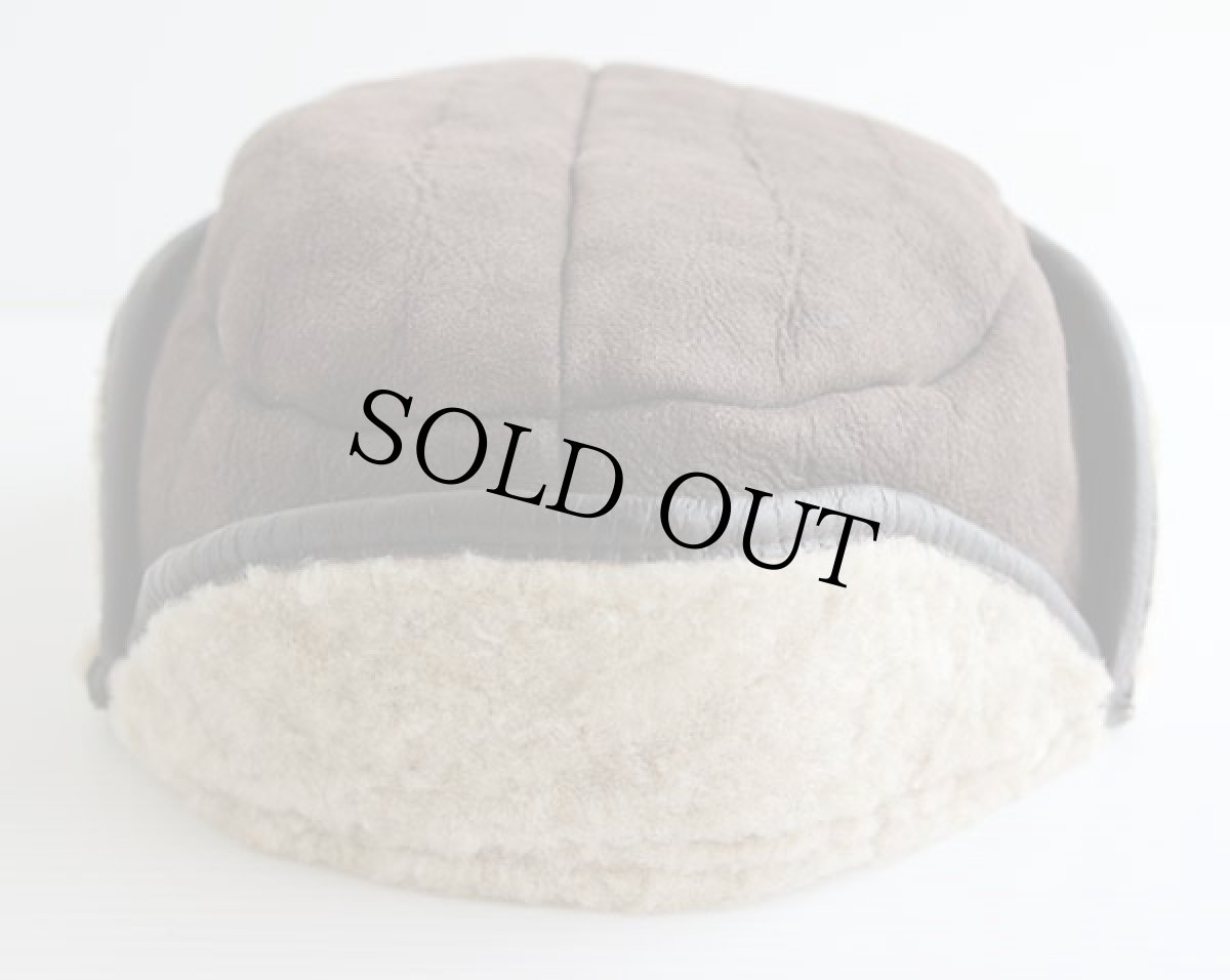 画像3: 00s J.CREW シアリング キャップ 焦げ茶 L (3)