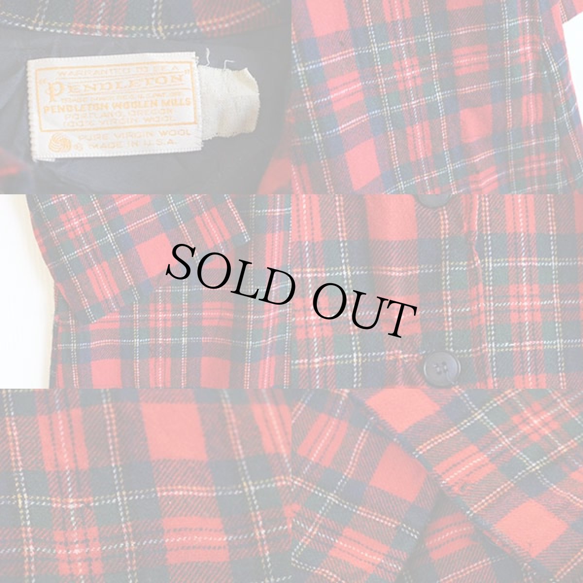 画像3: 70s USA製 PENDLETONペンドルトン チェック ロング ウールコート (3)