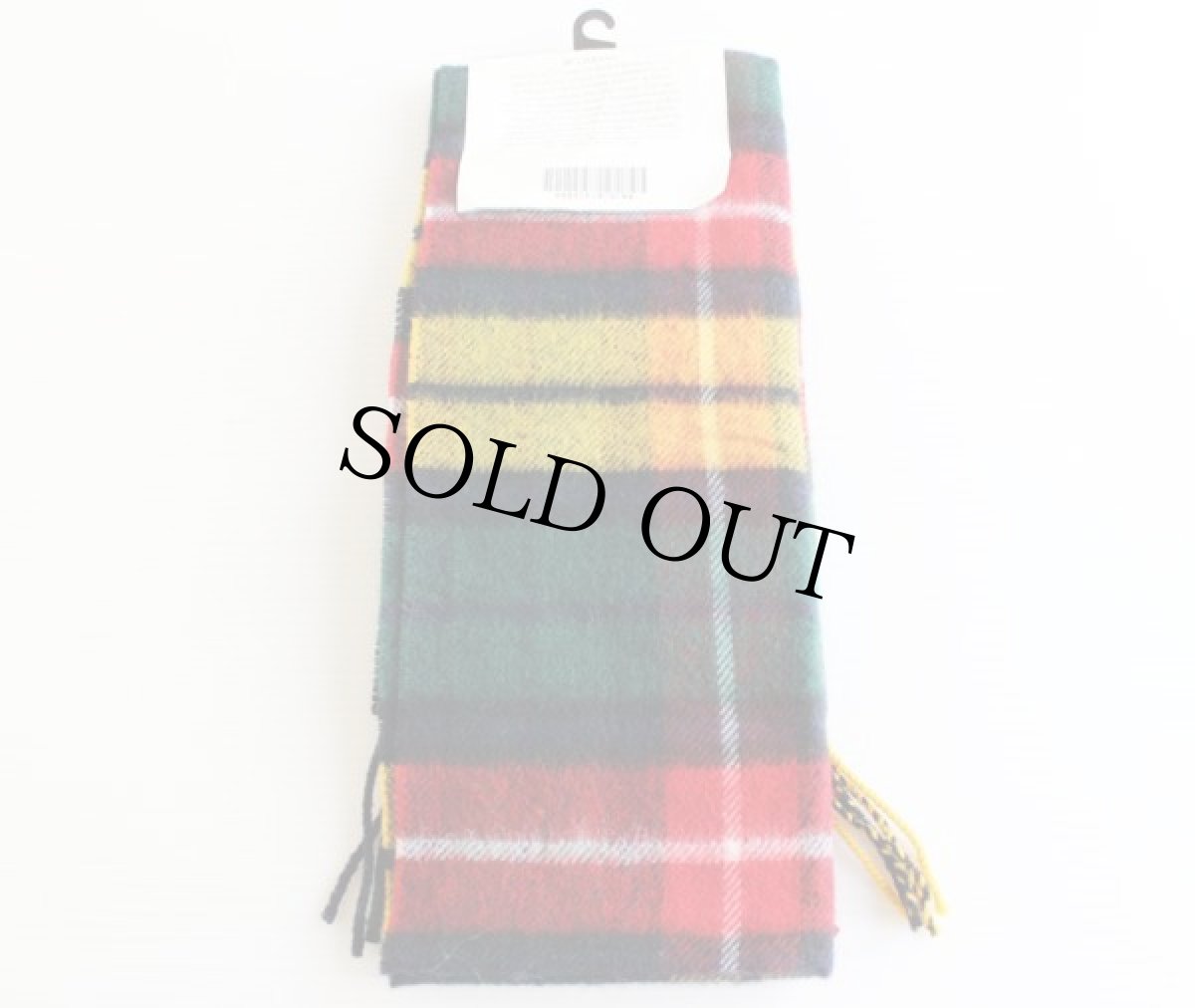 画像2: 未使用★スコットランド製 LOCHCARRON チェック ウール マフラー (2)