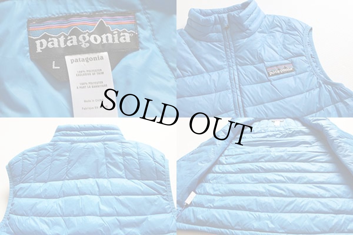 画像3: patagoniaパタゴニア ダウン セーターベスト 青 L (3)