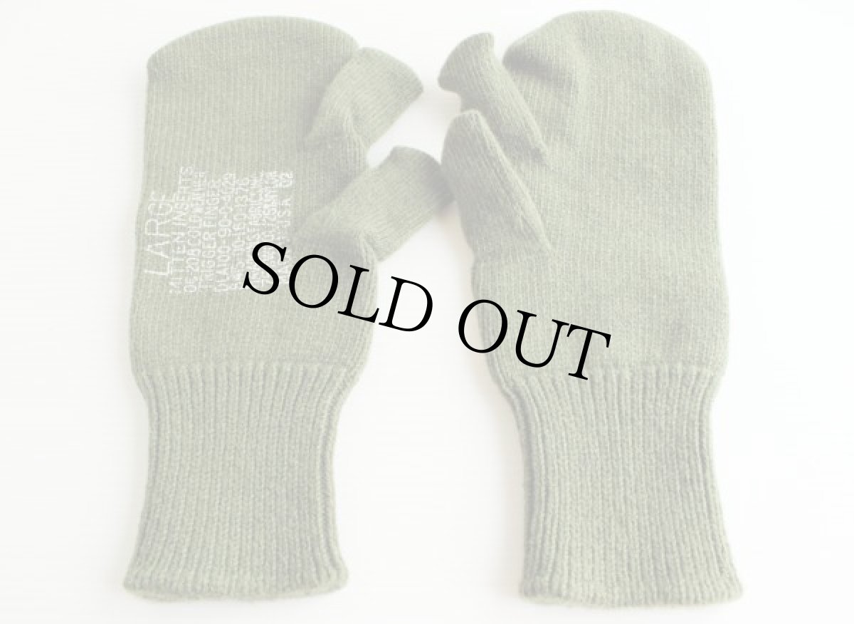 画像2: 90s 米軍 M-65 トリガーフィンガー ライナー ミトン グローブ L (2)