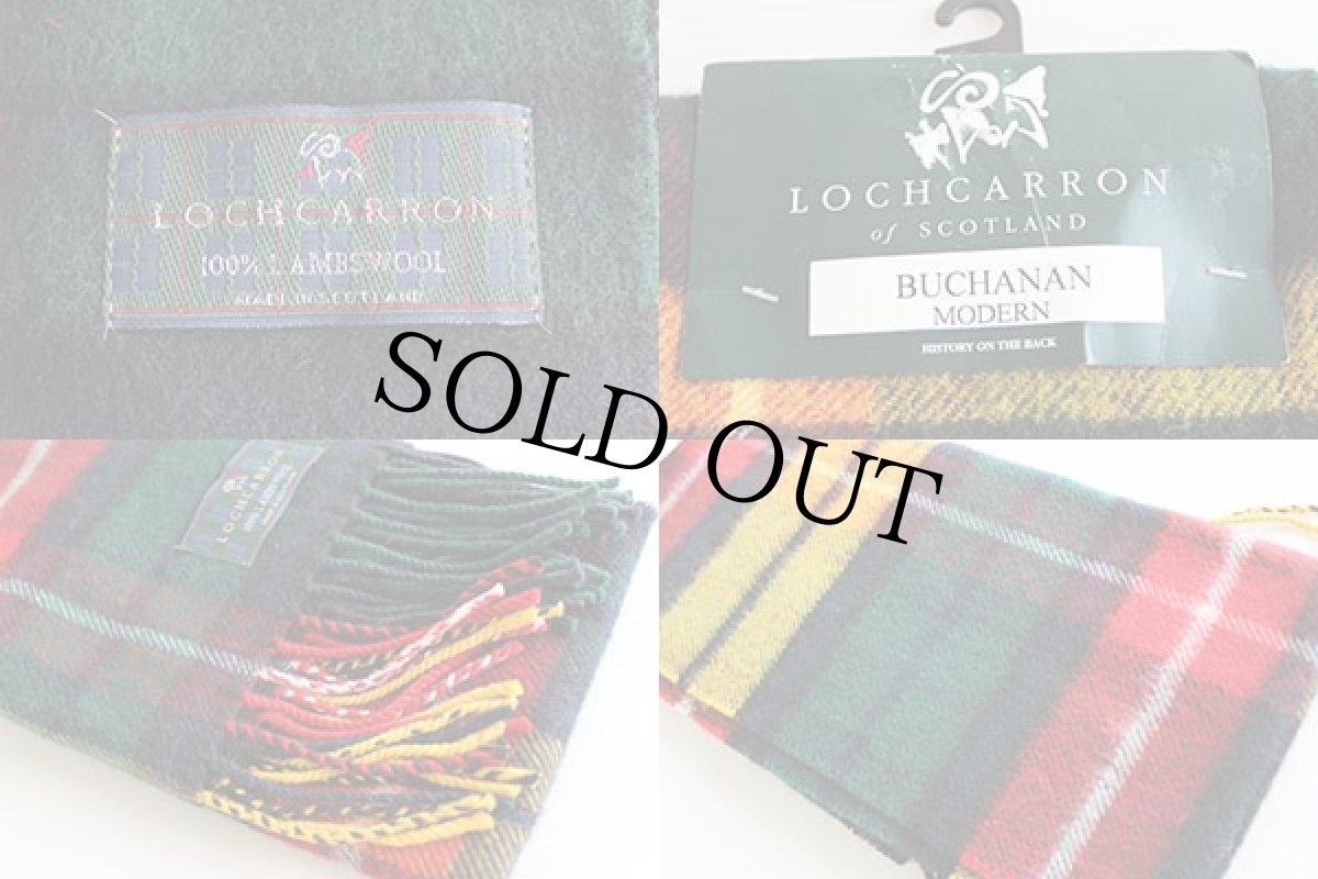 画像3: 未使用★スコットランド製 LOCHCARRON チェック ウール マフラー (3)