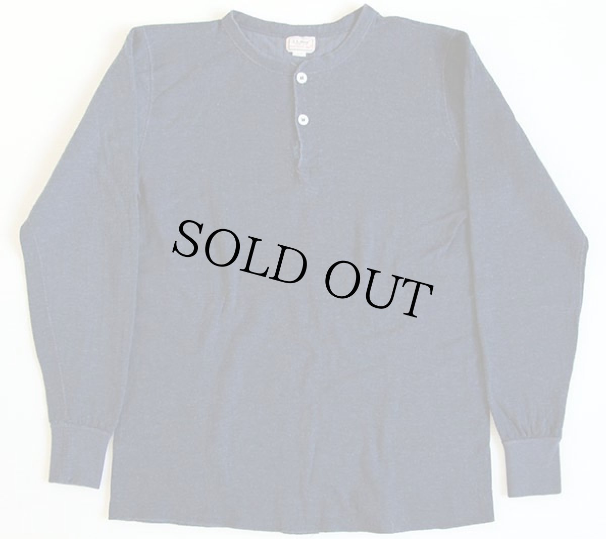 画像2: 80s L.L.Bean ヘンリーネック 2レイヤー アンダーシャツ 紺 XL (2)