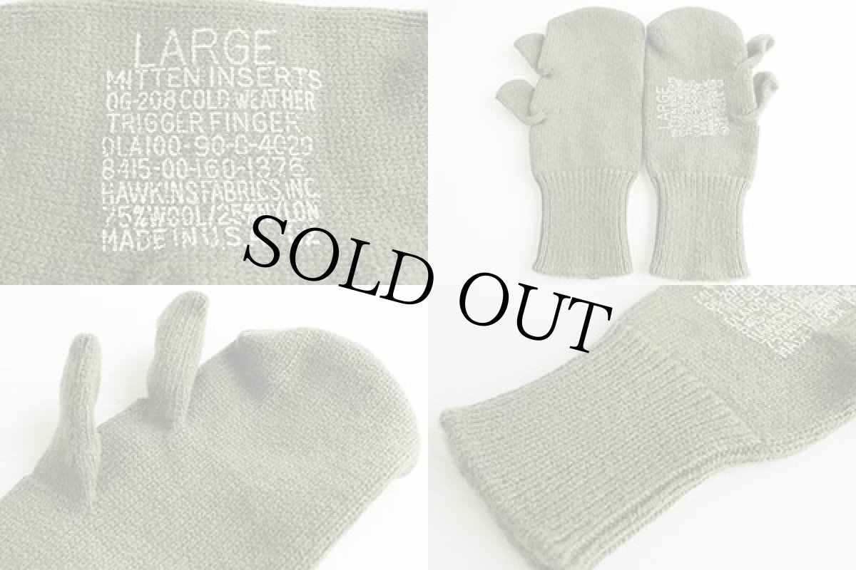 画像3: 90s 米軍 M-65 トリガーフィンガー ライナー ミトン グローブ L (3)