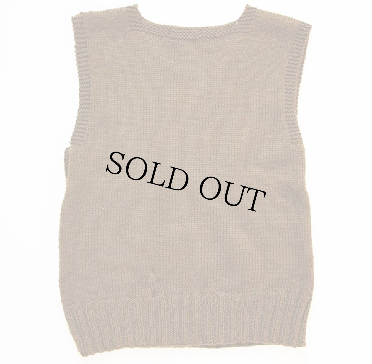 画像2: 40s AMERICAN RED CROSS ウール ハンドニット ベスト (2)