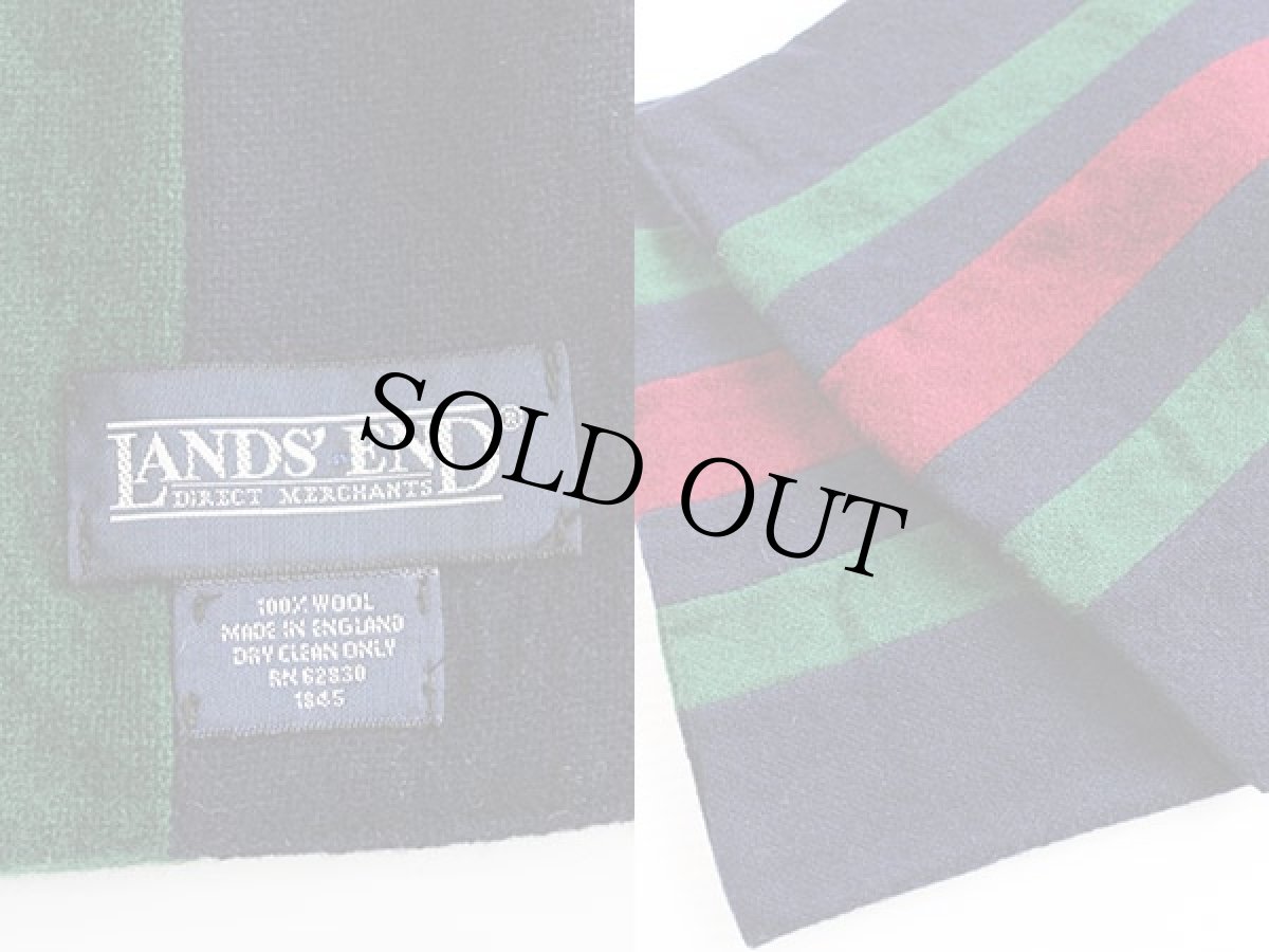 画像3: 90s 英国製 LANDS'ENDランズエンド ウール スクールマフラー (3)