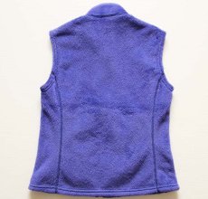 画像2: 00s USA製 patagoniaパタゴニア R2 POLARTEC フリースベスト 青紫 W-S★刺繍ロゴ (2)