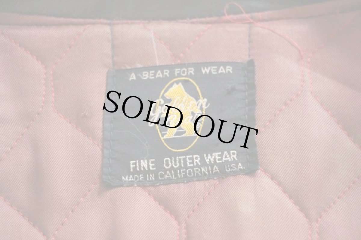 画像4: 60s Golden Bear レザー スポーツジャケット 黒 (4)