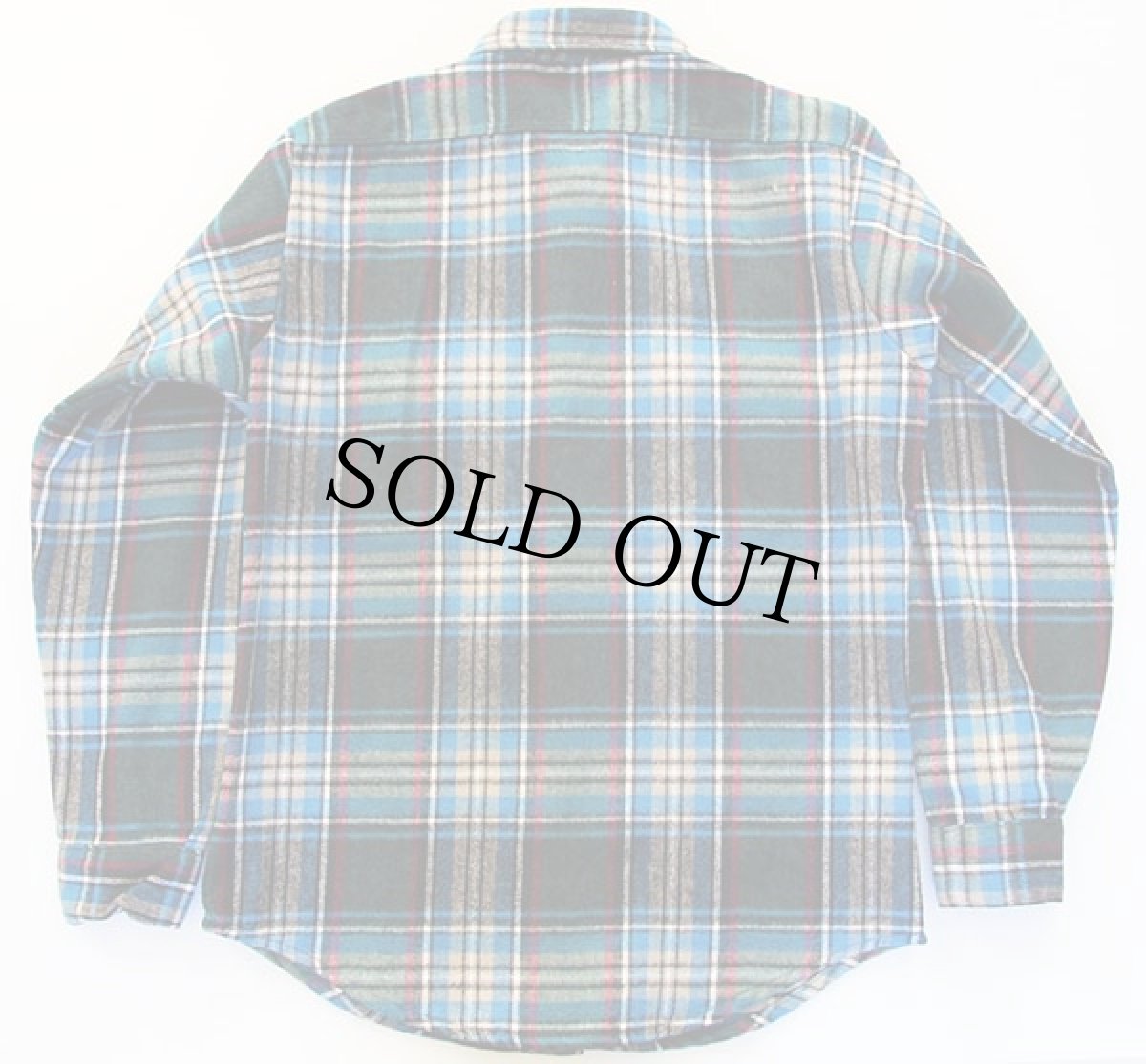 画像2: デッドストック★90s USA製 Workn' Sport チェック コットン フランネルシャツ M (2)