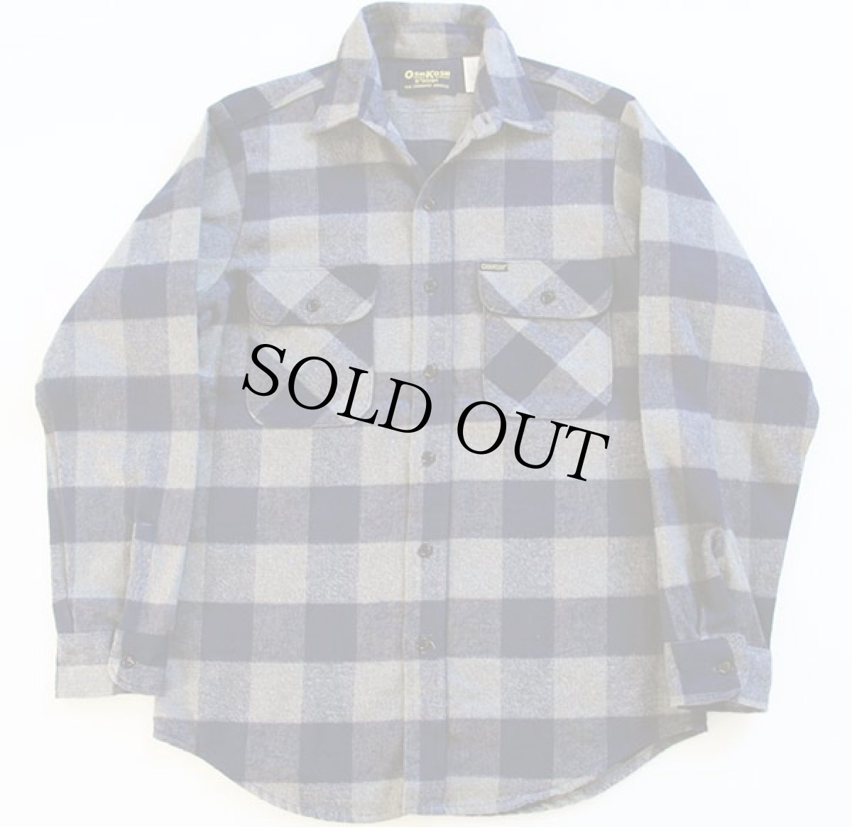 画像1: デッドストック★90s USA製 OSHKOSH B'GOSH ヘビーネルシャツ M (1)