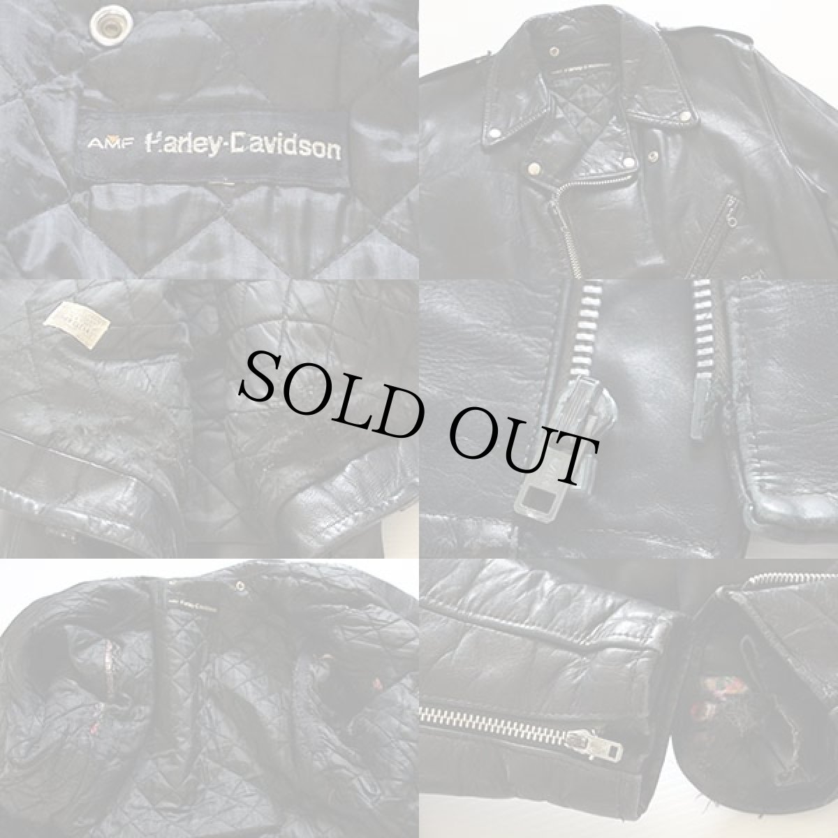 画像3: 70s AMF Harley-Davidsonハーレー ダビッドソン ダブルライダース レザージャケット 黒 44 (3)