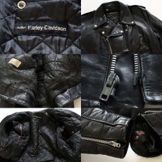 画像3: 70s AMF Harley-Davidsonハーレー ダビッドソン ダブルライダース レザージャケット 黒 44 (3)