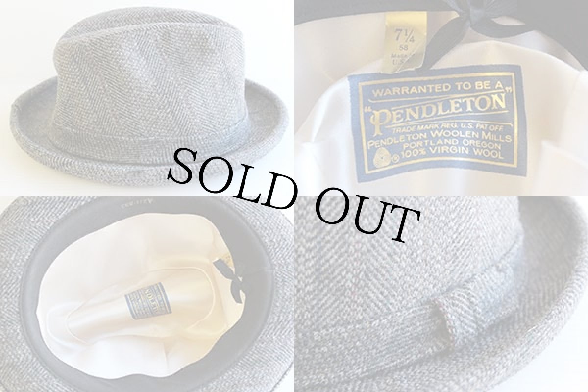 画像3: USA製 PENDLETONペンドルトン ツイード フェドラハット 7 1/4 (3)