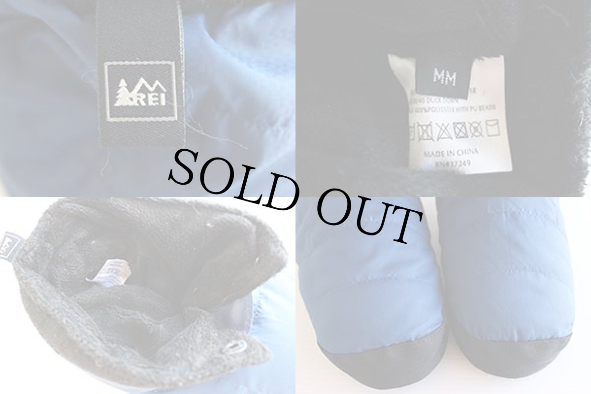 画像3: REI ナイロン ダウン ルームシューズ 紺 M (3)