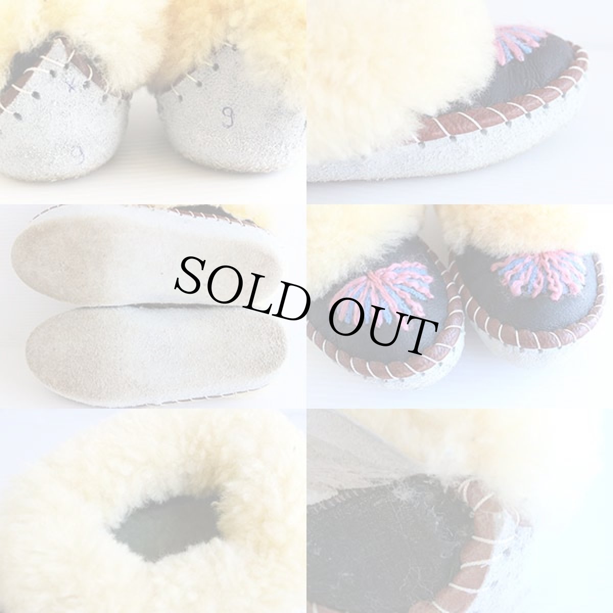 画像3: UNKNOWN ハンドメイド ムートン モカシンシューズ (3)