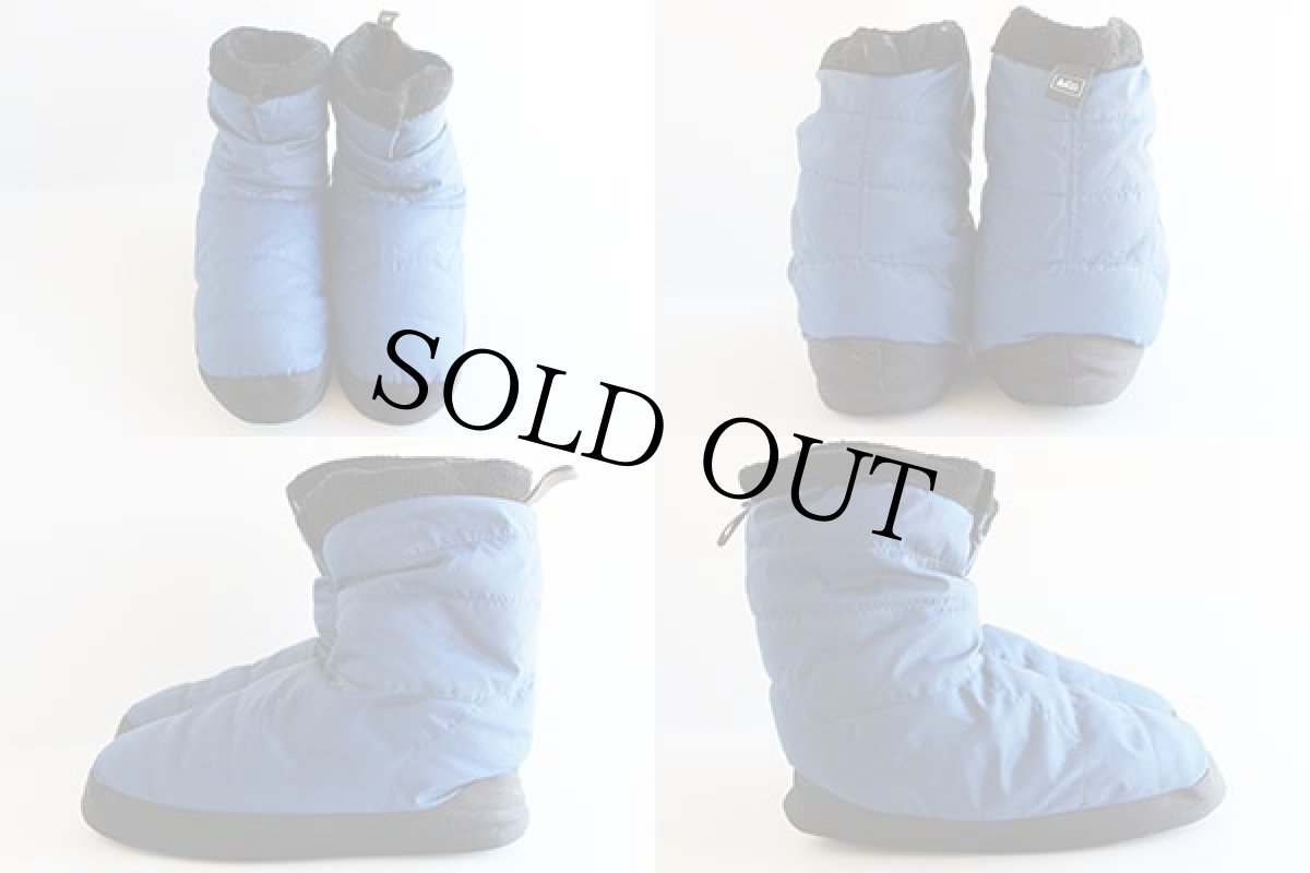 画像2: REI ナイロン ダウン ルームシューズ 紺 M (2)