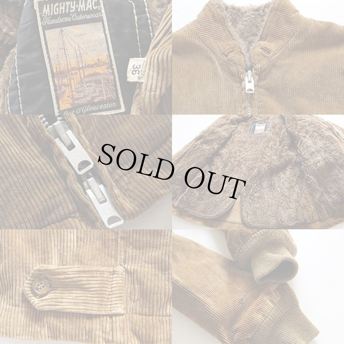 画像3: 70s MIGHTY-MACマイティーマック ボアライナー 太畝コーデュロイジャケット 36 (3)