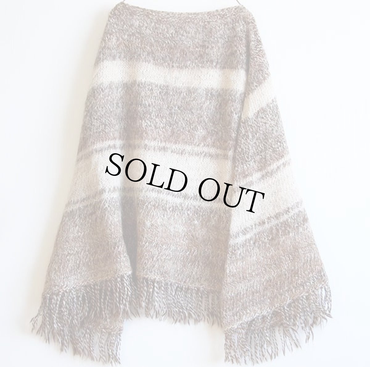 画像2: ボリビア製 アルパカ ニット ポンチョ (2)