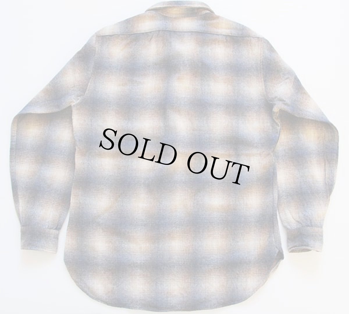 画像2: 70s USA製 PENDLETONペンドルトン オンブレチェック ウールシャツ M (2)