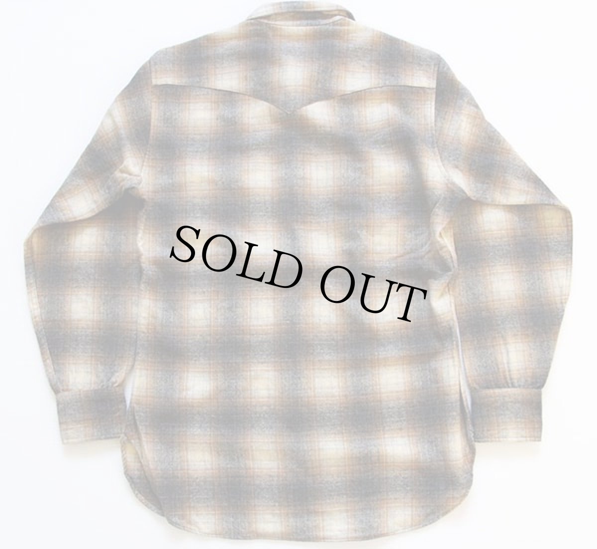 画像2: 70s PENDLETONペンドルトン オンブレチェック ウール ウエスタンシャツ M (2)