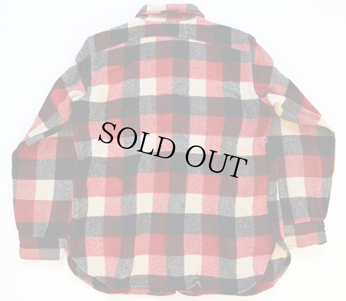 画像2: 50s BIG YANKビッグヤンク チェック マチ付き ウールシャツ (2)