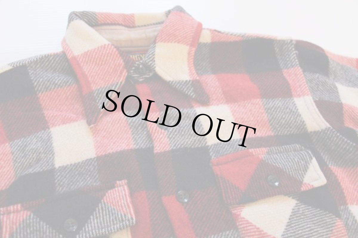 画像3: 50s BIG YANKビッグヤンク チェック マチ付き ウールシャツ (3)