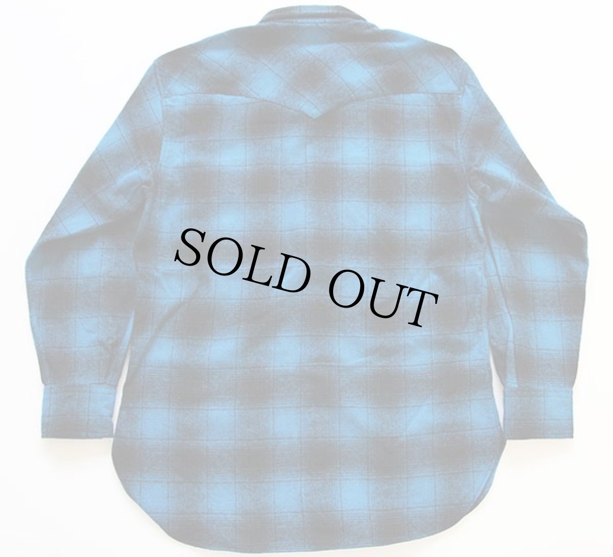 画像2: 80s USA製 PENDLETONペンドルトン オンブレチェック ウール ウエスタンシャツ (2)