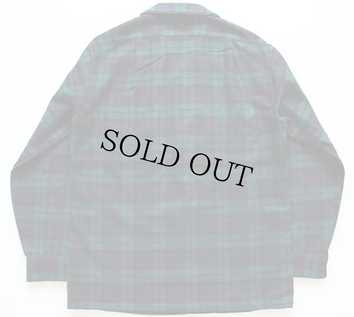 画像2: 70s USA製 PENDLETONペンドルトン ブラックウォッチ タータンチェック ウール オープンカラーシャツM (2)