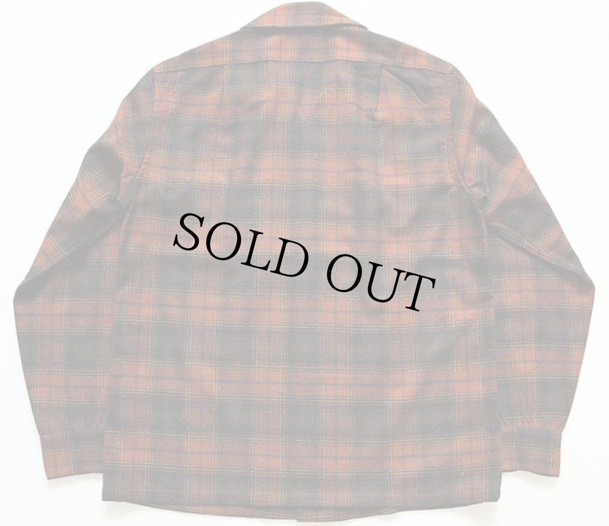 画像2: 70s PENDLETONペンドルトン チェック ウール オープンカラーシャツ M (2)