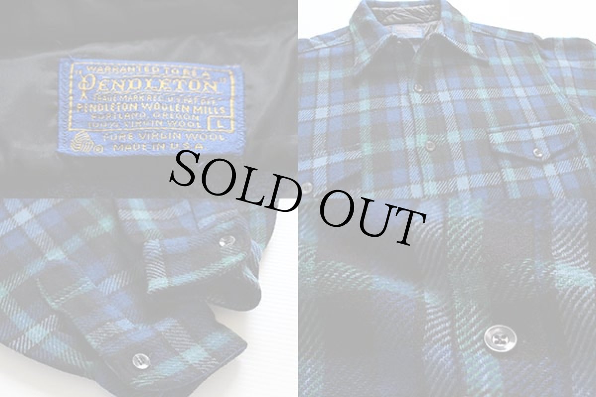 画像3: 70s USA製 PENDLETONペンドルトン チェック ウールシャツ L (3)
