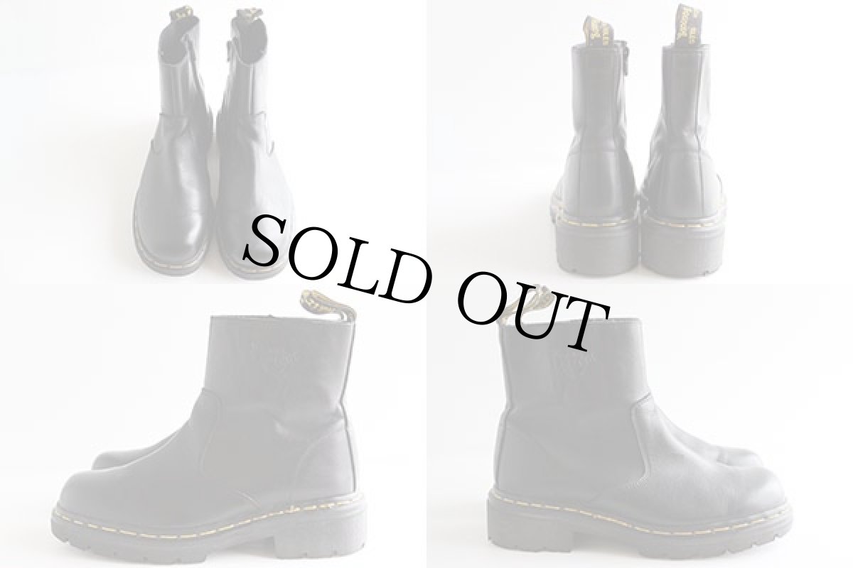 画像2: 英国製 DR.MARTENSドクターマーチン サイドジップ ブーツ 黒 UK7 (2)