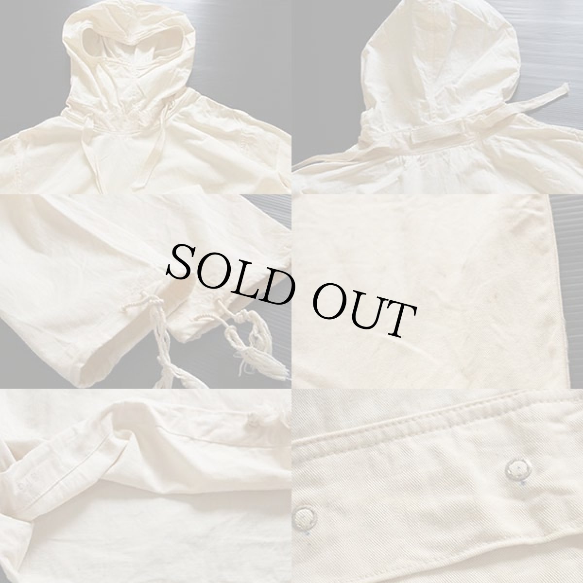 画像3: デッドストック★40s 米軍 U.S.NAVY コットン サルベージパーカー 生成り 2 (3)