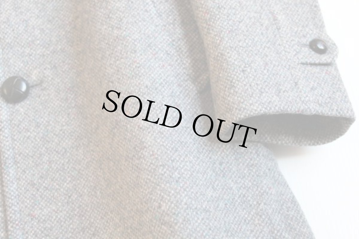 画像6: 80s USA製 PENDLETONペンドルトン ツイード ウール ステンカラーコート 40 (6)